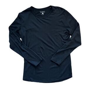 Segments Black 100% Merino Wool Baselayer Top Long Sleeve Shirt Women’s Size L